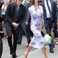 Victoria Beckham celebrates her successful NYFW show with husband David and son Brooklyn